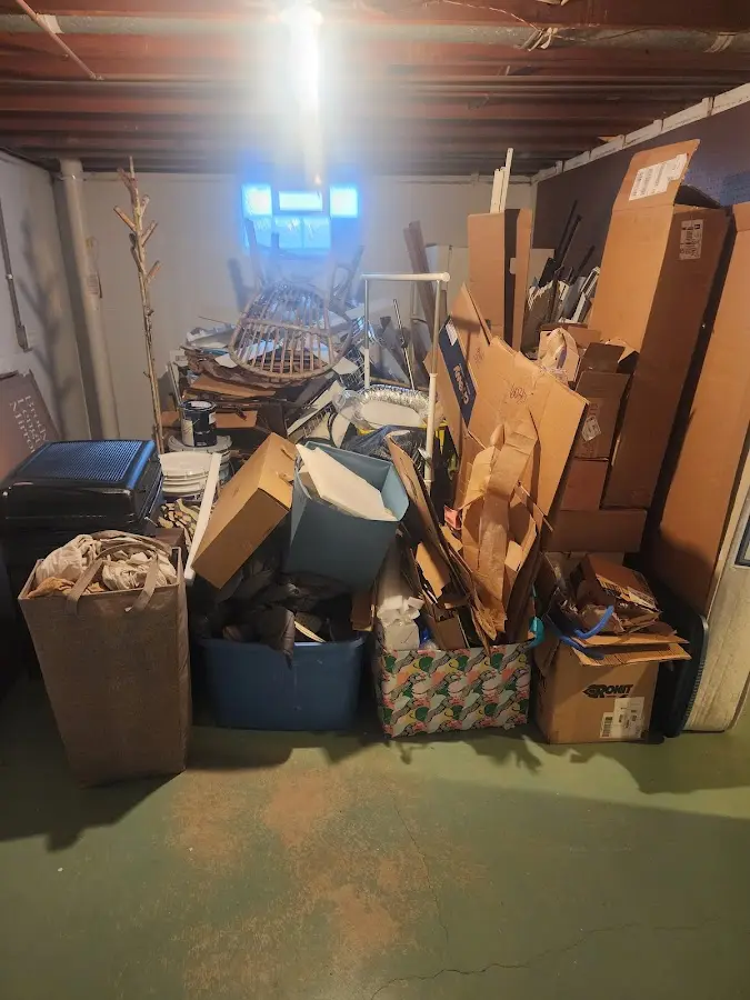 Roll-off dumpster container at job site for Concrete Dumpster Rental in Crete